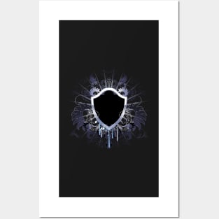 Gothic black shield ( Black shields ) Posters and Art